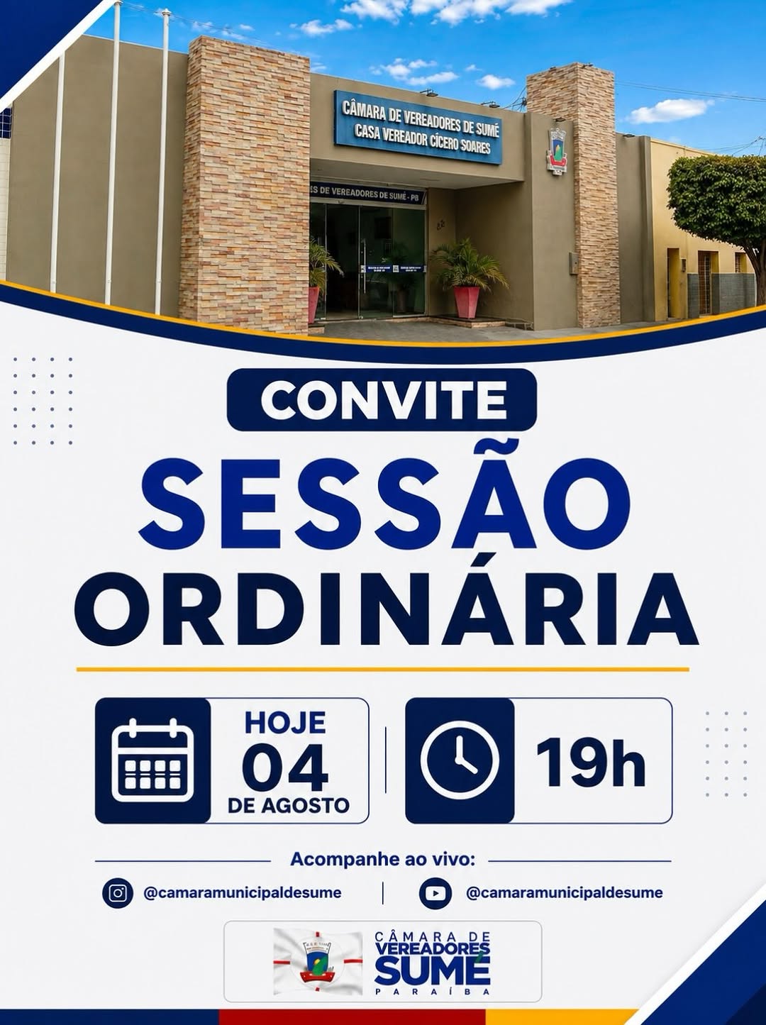 Câmara de Sumé retoma sessões ordinárias nesta terça-feira