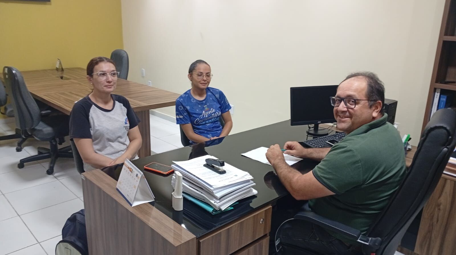Presidente da Câmara de Sumé, Jeffeson Menezes, recebe Agentes Comunitárias de Saúde para reunião importante